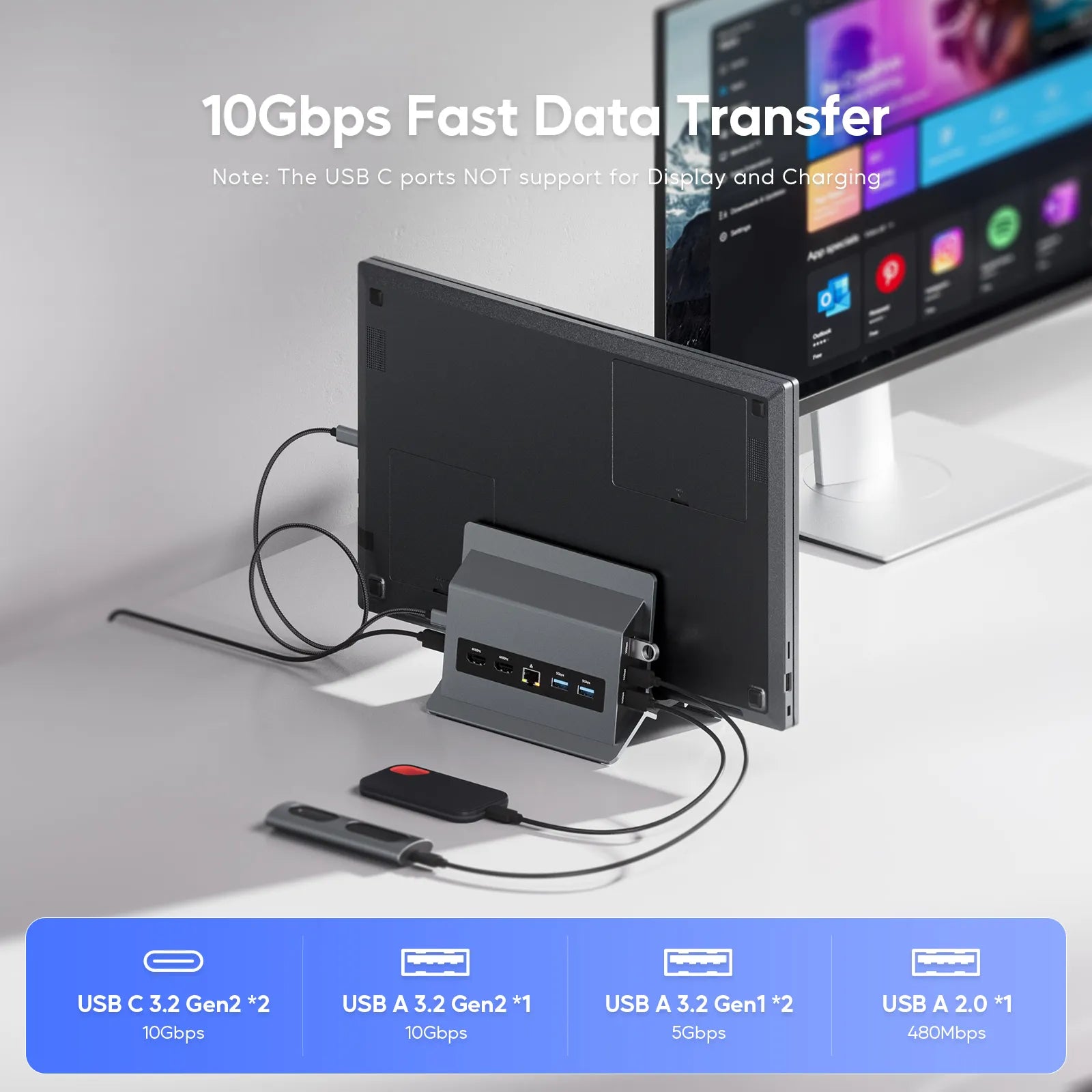 🚀 Unleash Your Windows Laptop's Full Potential: PULWTOP BD216C Vertical 11-in-1 Docking Station Review