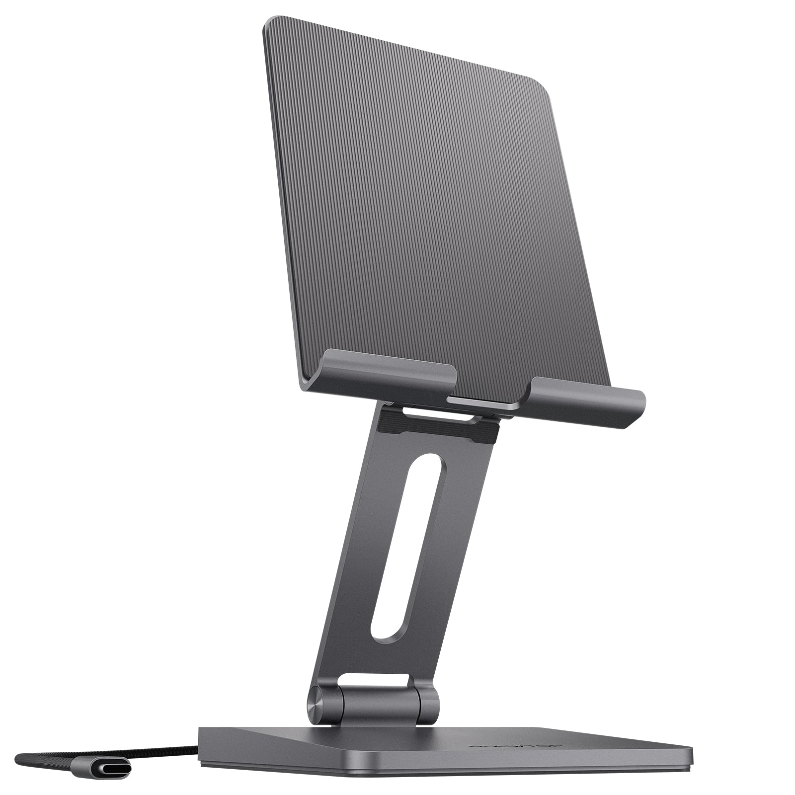 PULWTOP 6-in-1 USB-C-Hub mit faltbarem Tablet-Halter, geeignet für Pad/Pro/Surface/Huawei und andere USB-C-Tablets