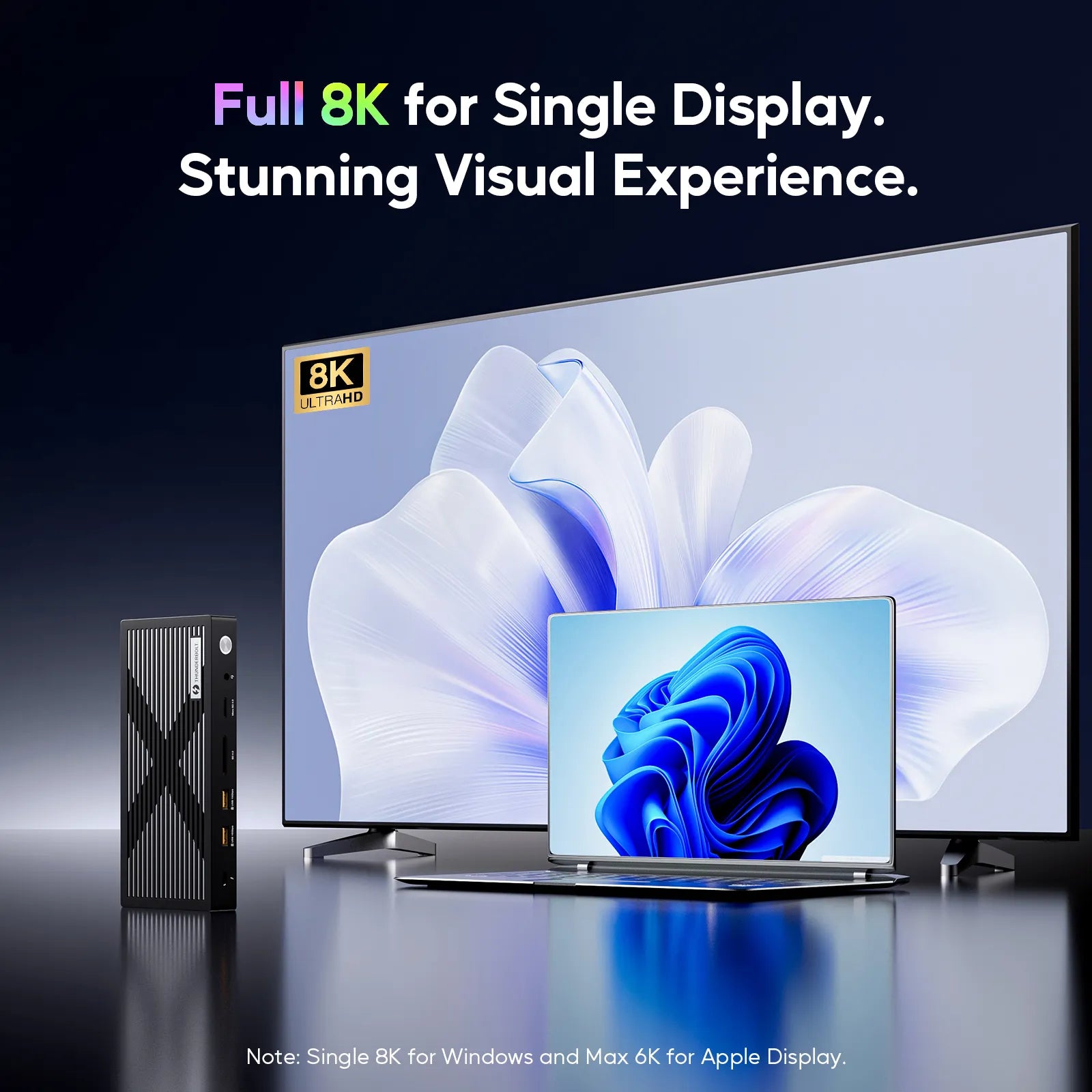 Thunderbolt 4 Dock with PD3.1 140W Adapter - 40Gbps Laptop Docking Station Dual Monitor, Thunderbolt Certified