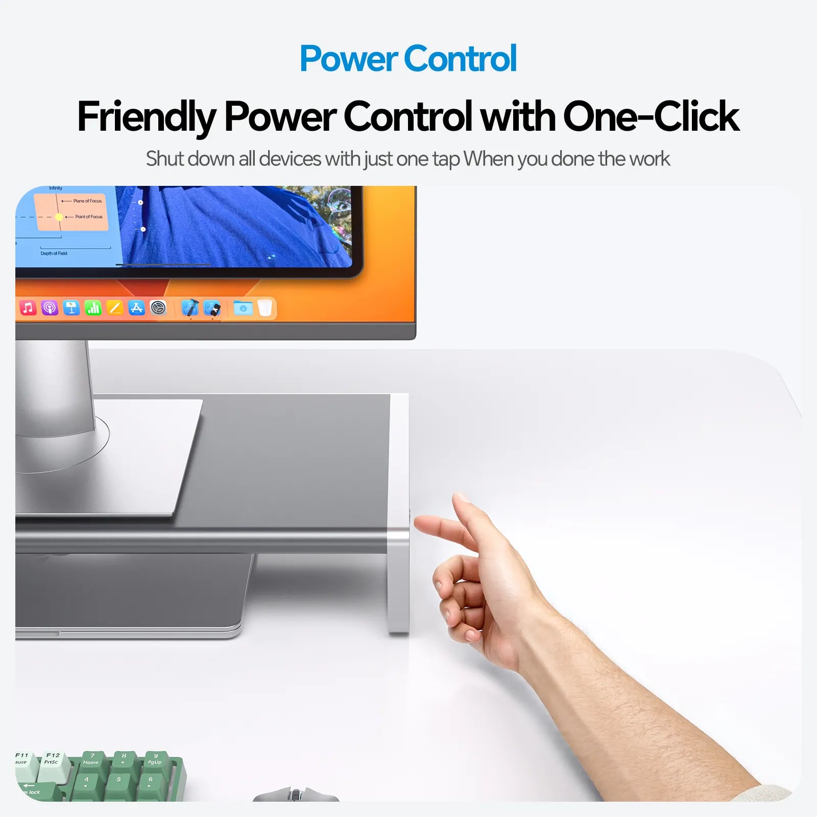 PULWTOP MacBook Docking Station, 13-in-1 Monitor Stand USB C Docking Station with USB A/C Ports (Data & 60W Max Charging), 4K@60Hz HDMI, SD/TF card slots, Ethernet for Macbook, MacMini, Windows Laptop