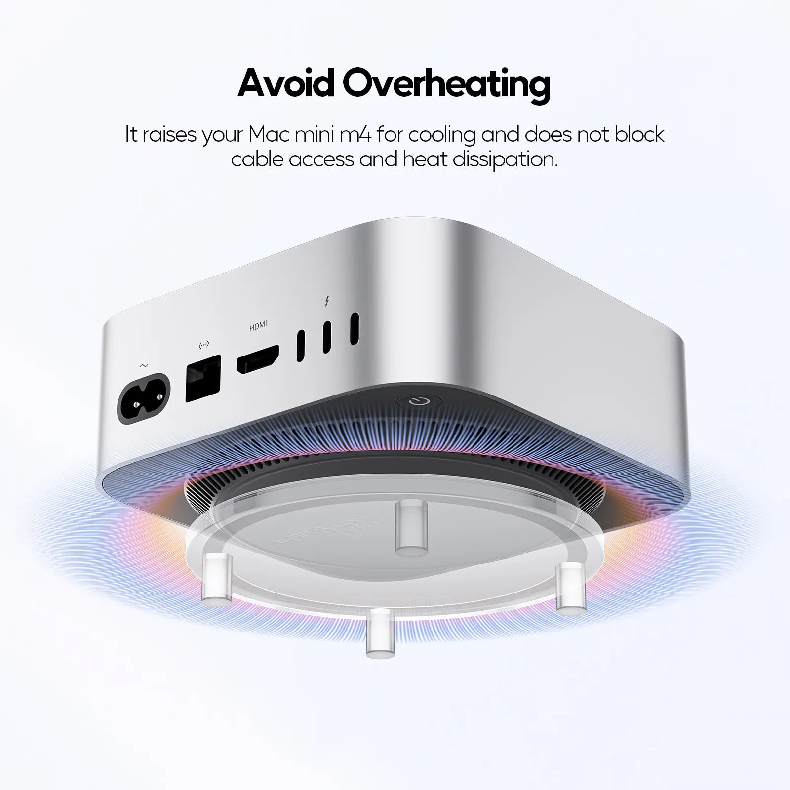 PULWTP Clear Acrylic Desk Stand for Mac Mini M4/M4 Pro 2024