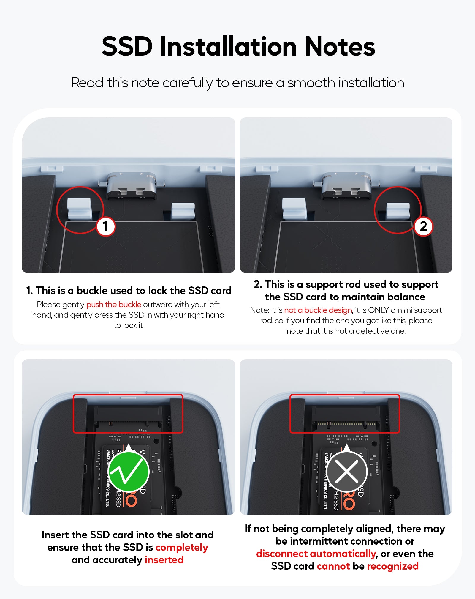 PULWTOP Magnetic M.2 NVME SSD Enclosure for iPhone 15 16 Pro/Max ProRes amd MacBook iPad (SSD Not Included) - Blue