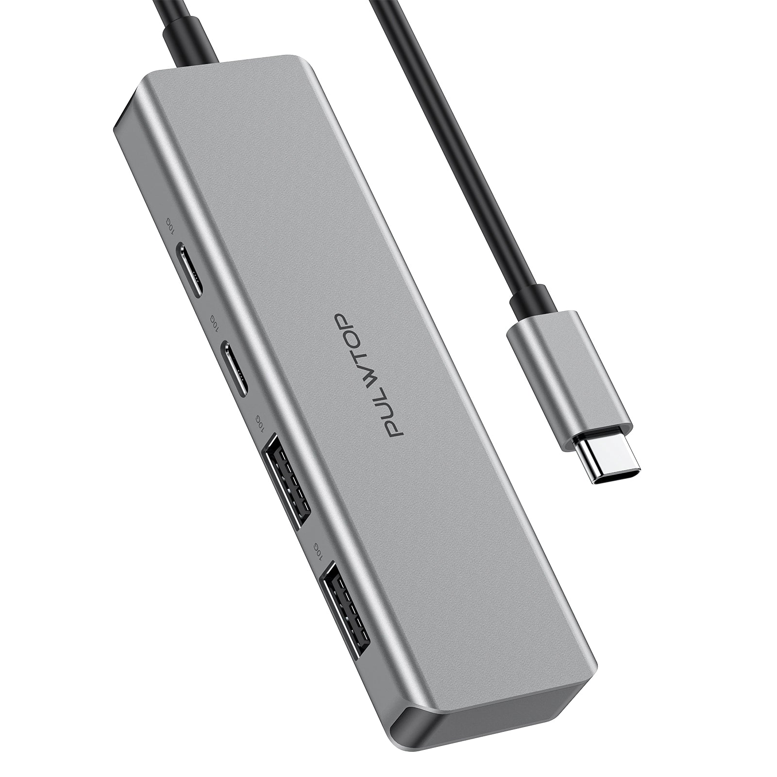 PULWTOP USB C Hub, 4-Port USB Type-C to USB C/A Hub, USB C Multi-Port