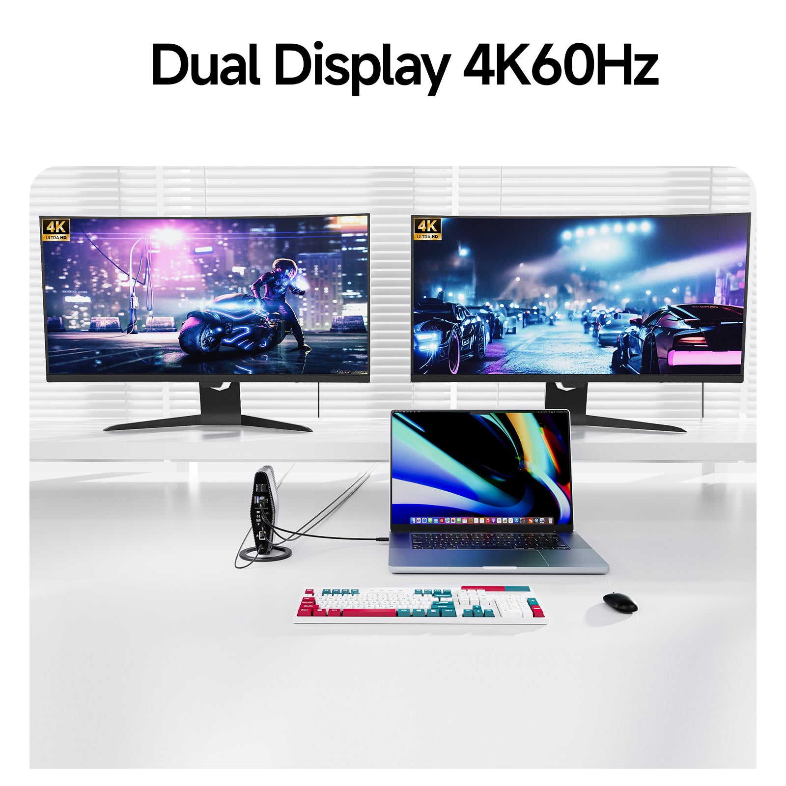 PULWTOP Thunderbolt 3 Docking Station ( Single 5K Display, Dual 4K, 40Gbps)