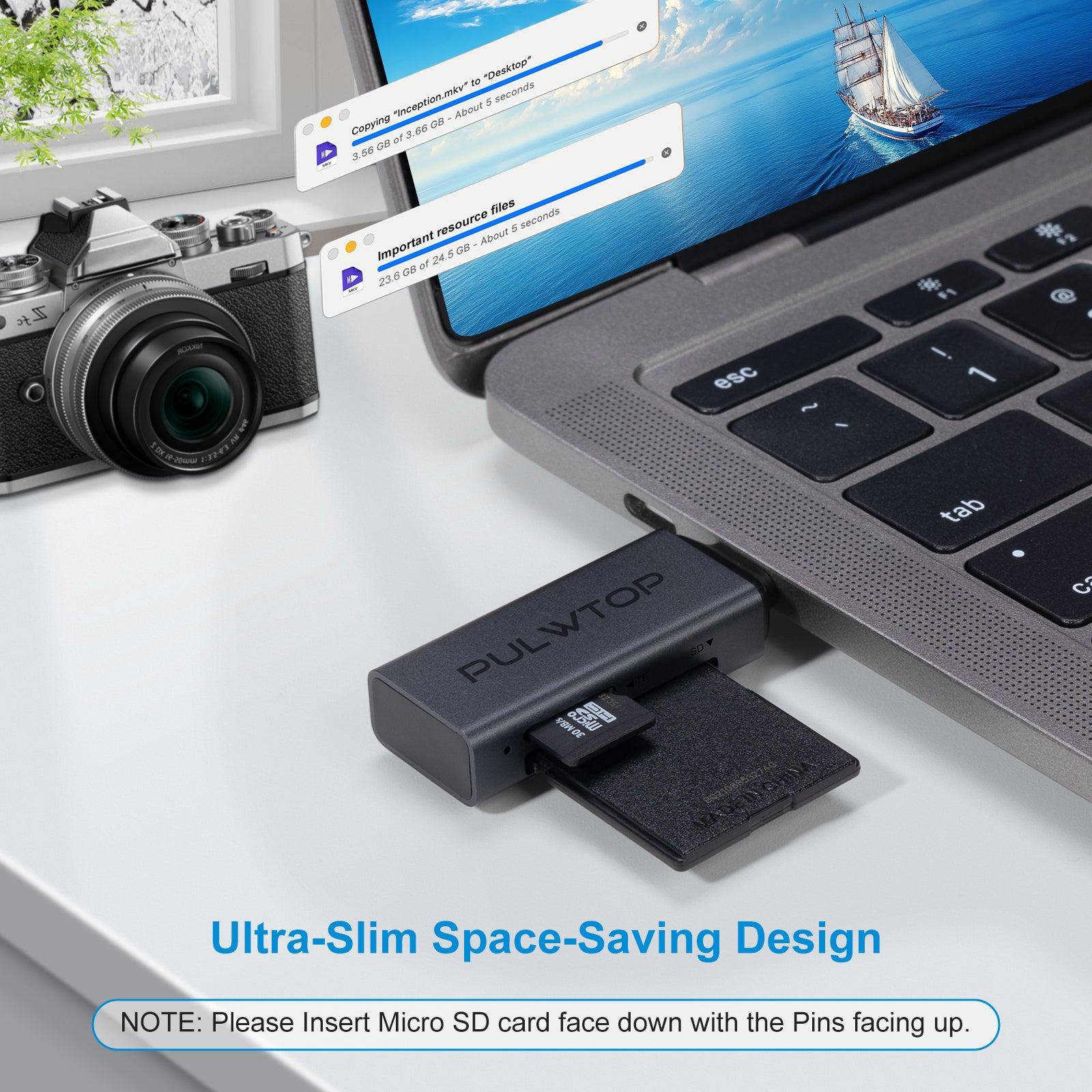 PULWTOP USBC to SD UHS104Mb/s microSD UHS-I 104Mb/s