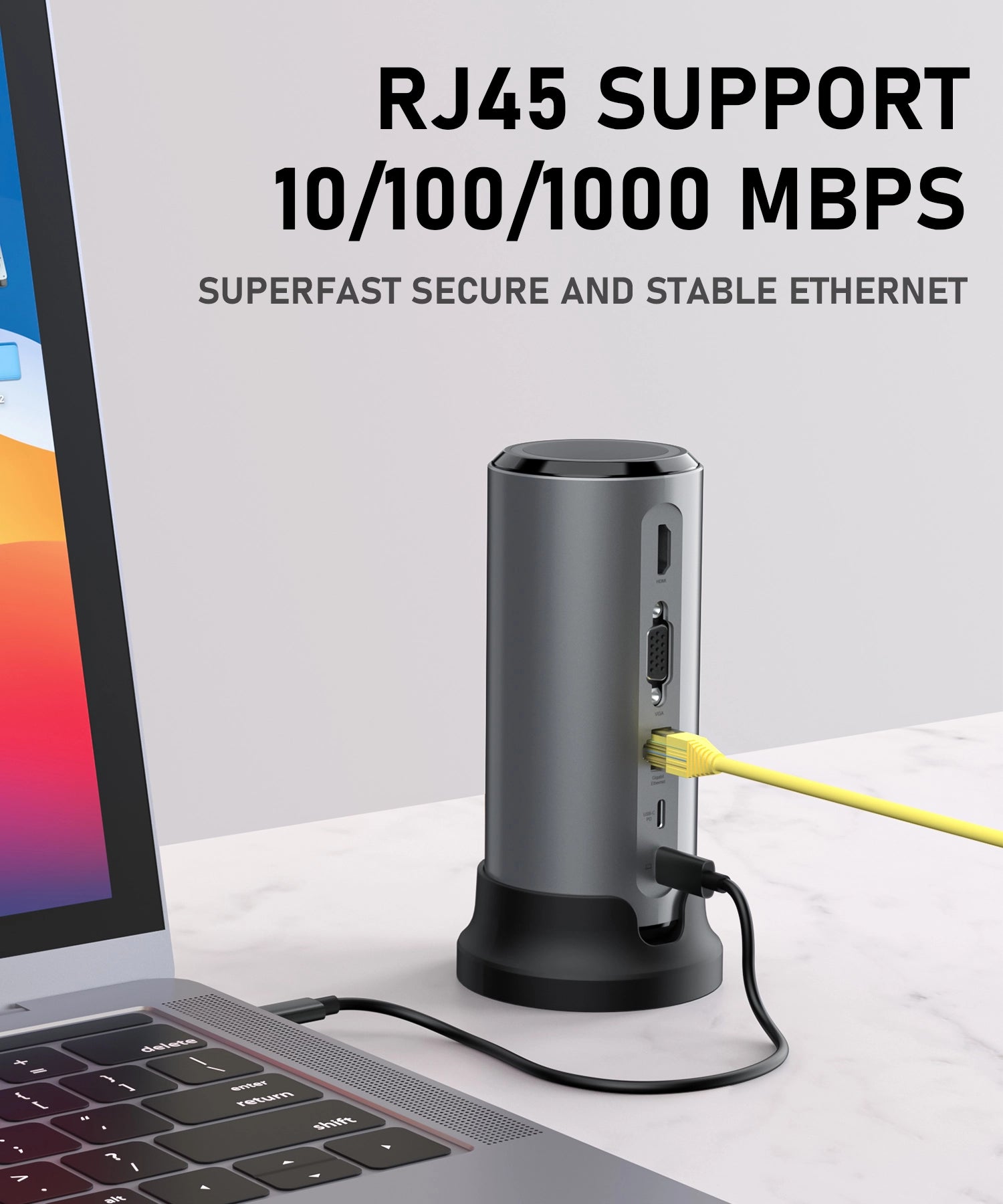 PULWTOP Dock, 12-in-1 Universal Laptop Dock Dual Monitor, Type-C to HDMI, VGA, Ethernet, USB 3.0, SD/TF, PD 100W, Audio