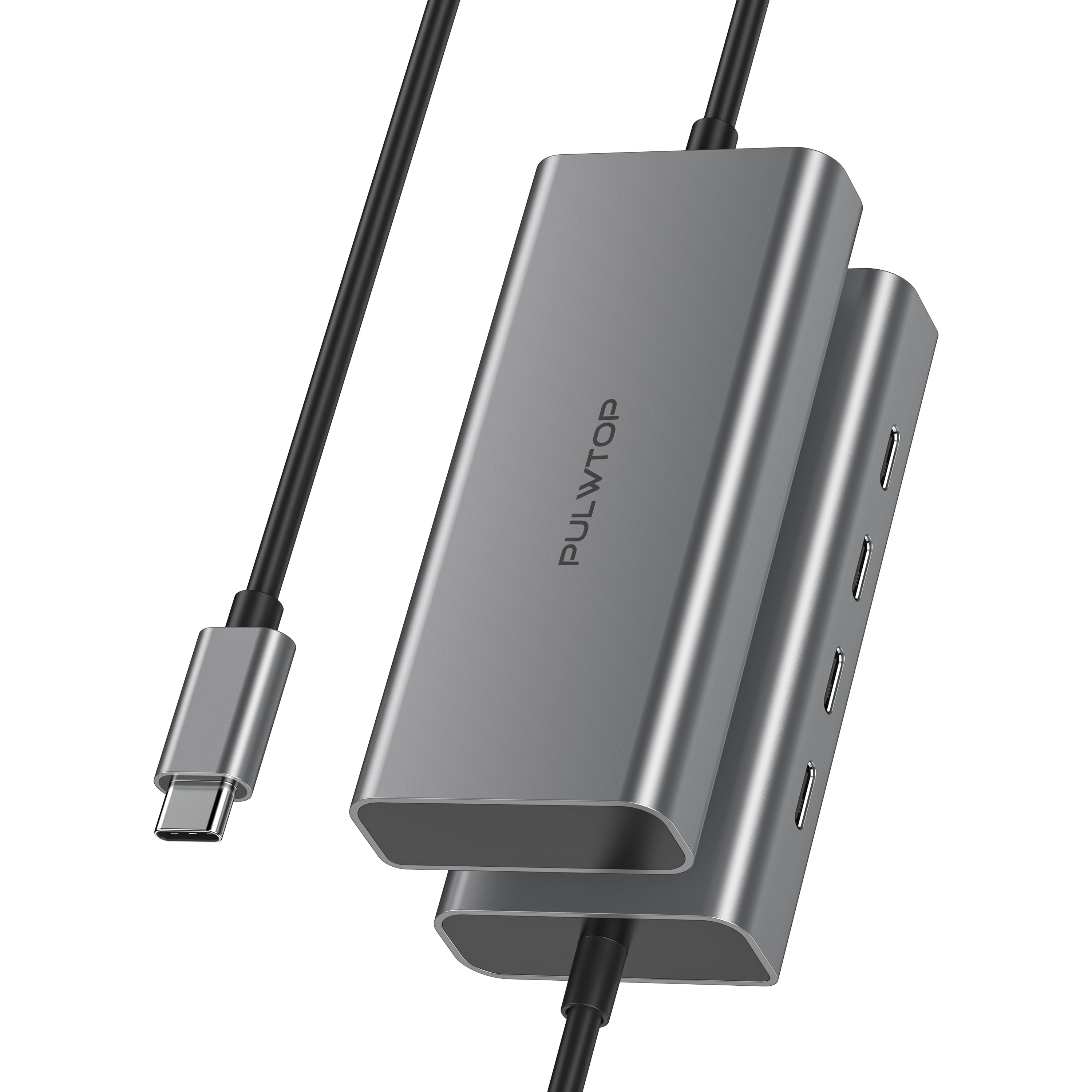 PULWTOP 4 Ports 10G USB C HUB For Mac,iMac,iPad and USB C Laptop