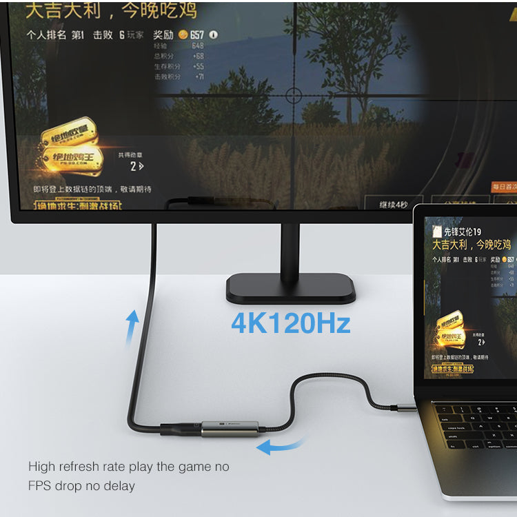 Pulwtop USB C to HDMI Adapter 8K HDMI to USB Type C (Thunderbolt 3) Adapter 4K@120Hz Compatible with MacBook Pro/Air, iPad Pro, iPad Air, Dell XPS, etc.