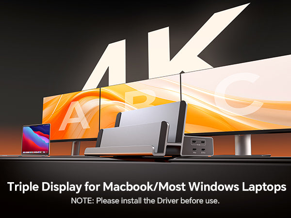 🖥️ Break Free from MacBook Display Limits: PULWTOP BD242a 17-in-1 Triple Display Docking Station Review