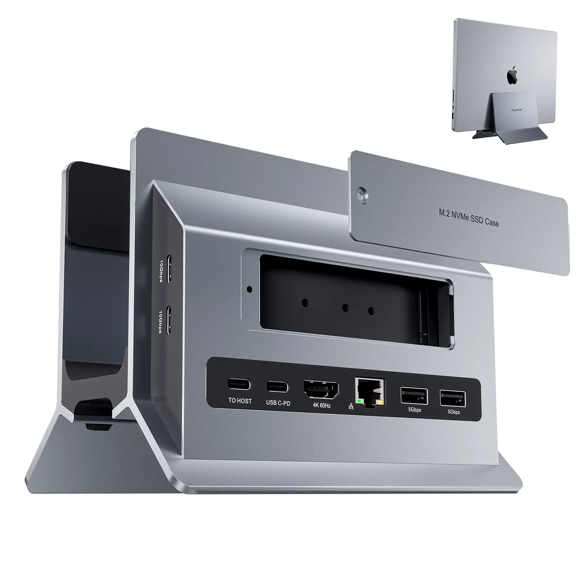 PULWTOP USB C docking station with vertical stand ( 11-in-1, HDMI, USB