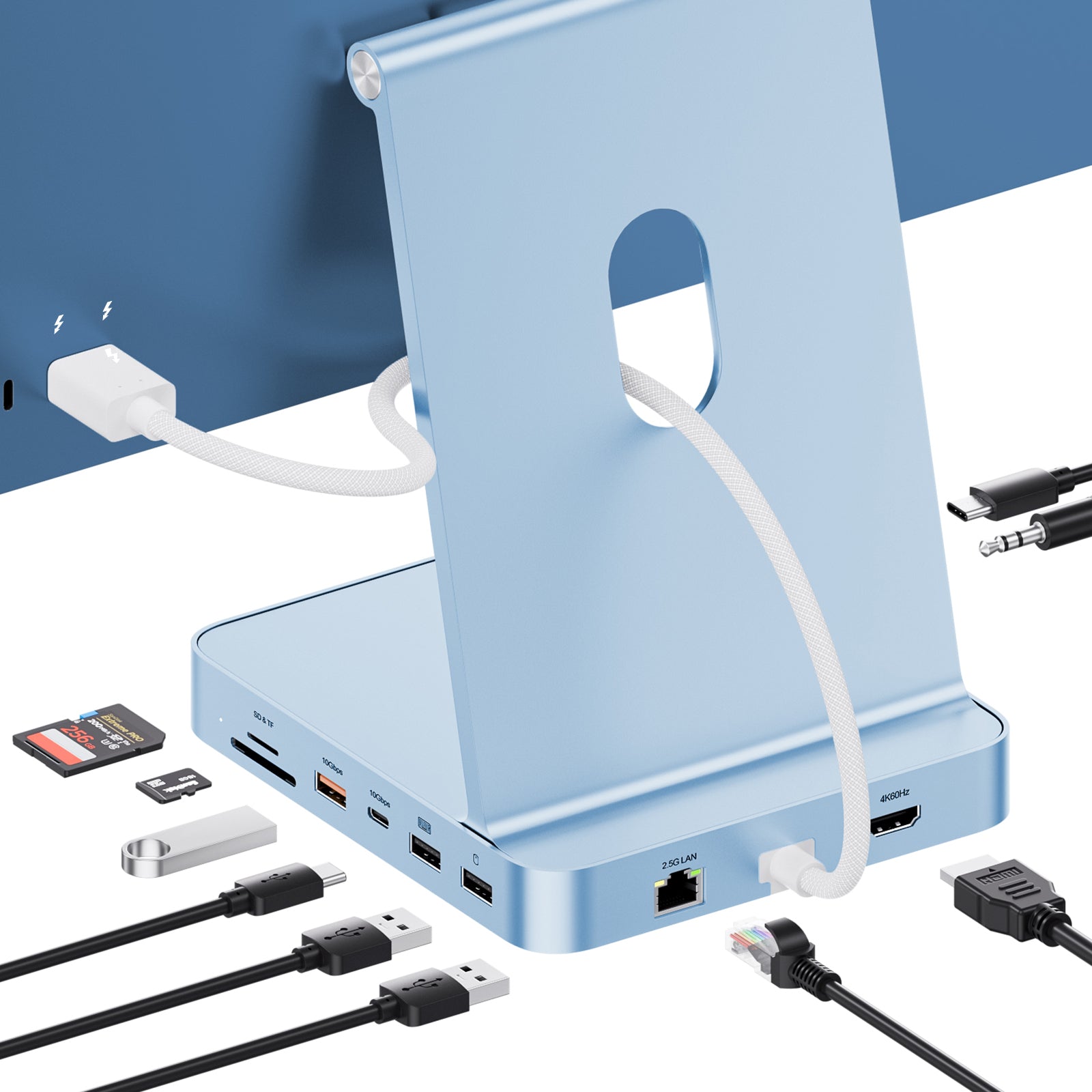 iMac M1、M3、M4ドッキングステーション PULWTOP USB C Docking Station For iMac 24
