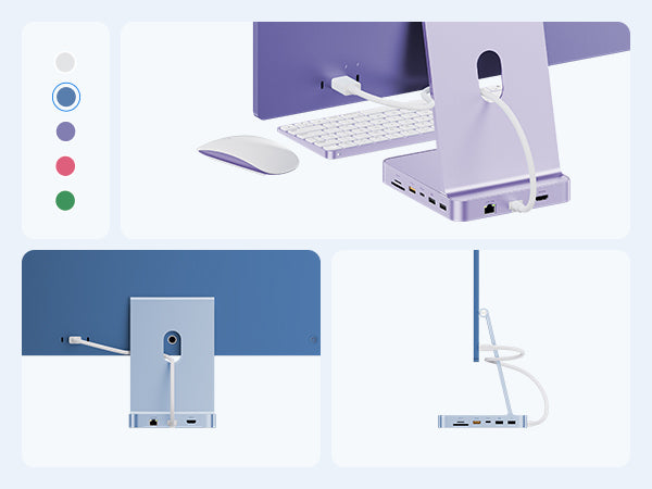 PULWTOP USB C Docking Station For iMac 24