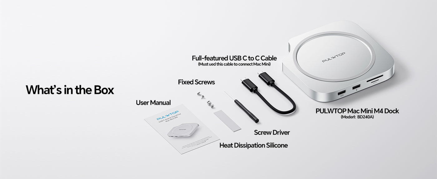 PULWTOP Mac Mini M4 Dock with M.2 SSD Enclosure 18 05 2 c1cbb53d 603f 4a6a 97a5 4027ffe42ea3