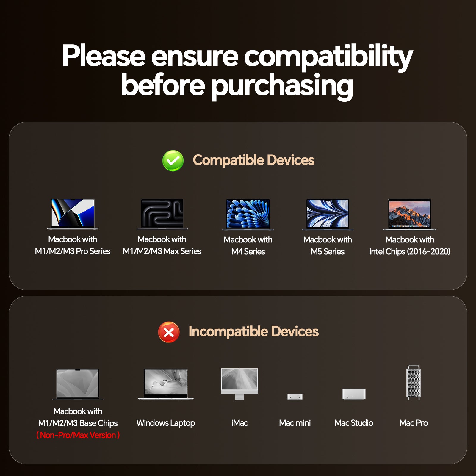 PULWTOP MacBook Pro Docking Station Dual Monitor 4K@60Hz for MacBook Pro/Air M5/M4/M3 Pro & Max, Macbook Pro Dock （2HDMI,PD,Ethernet,USB A/C 10Gbps）