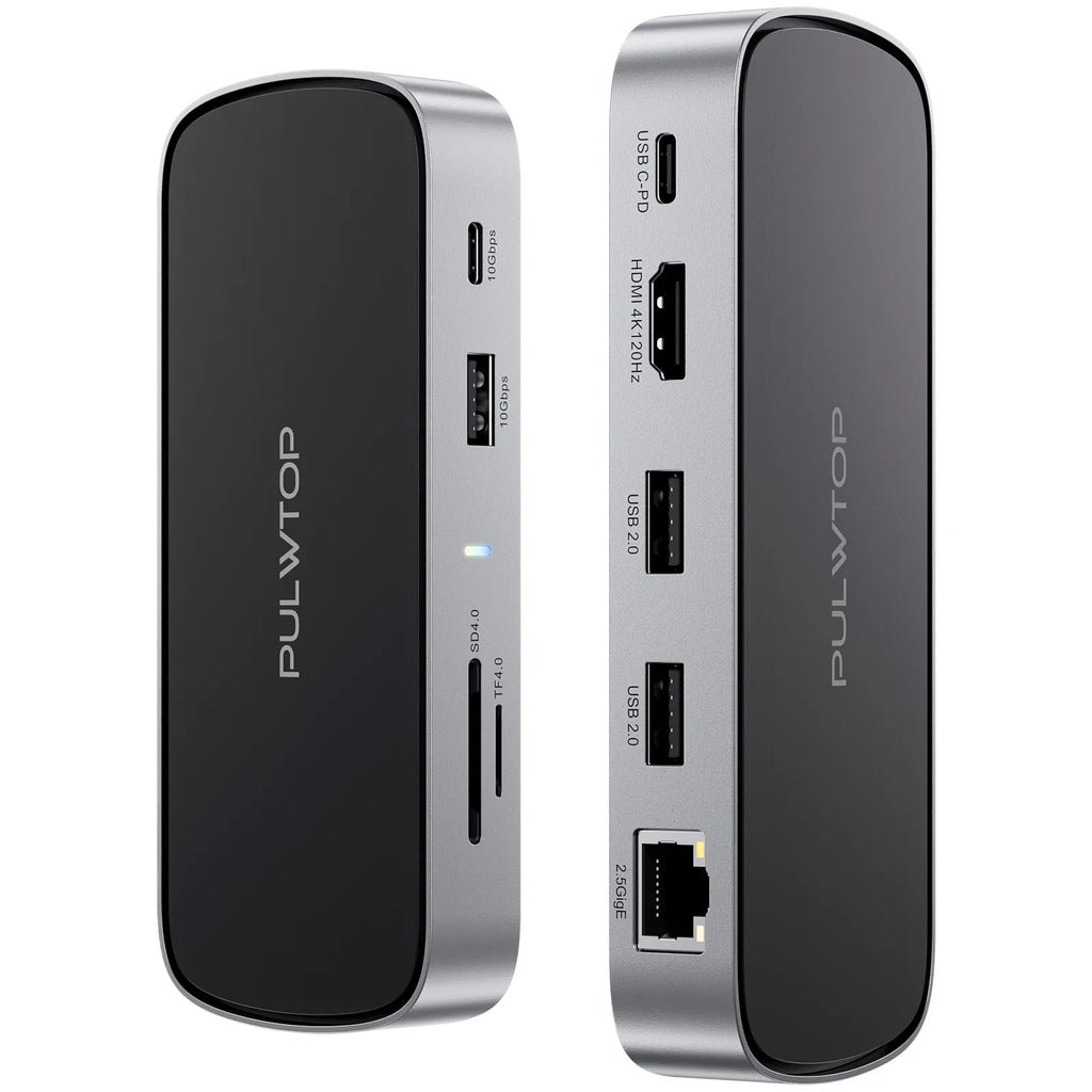 分配器・切替器 9-in-1 8K Mini Dock PULWTOP 9 in 1 USB C Mini Dock （9-in-1, HDMI, 2.5G LAN, 100W PD