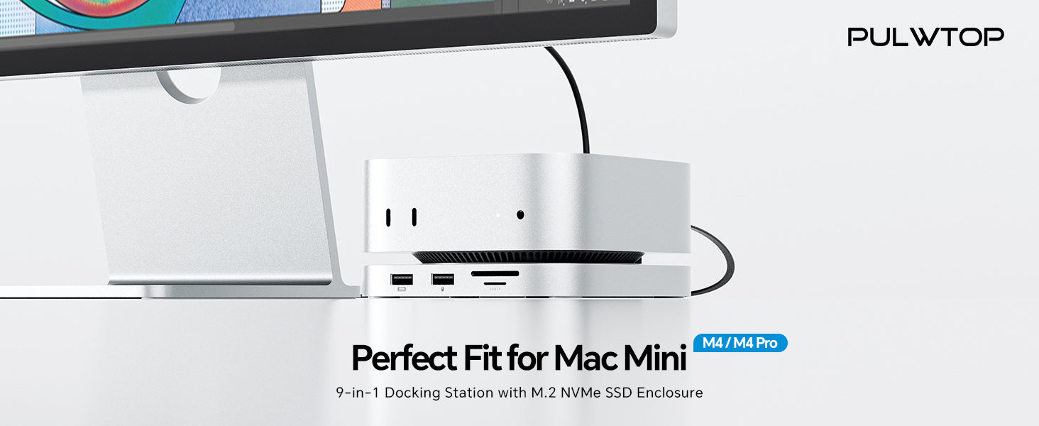 PULWTOP Mac Mini M4 Dock with M.2 SSD Enclosure 9 3.19