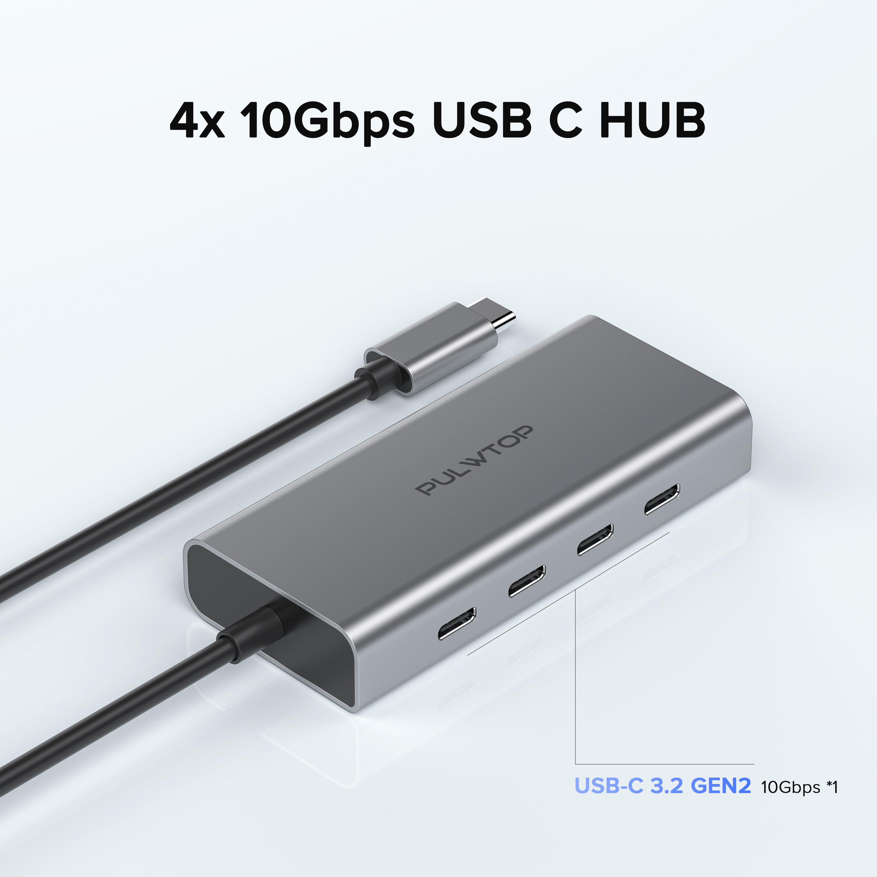 PULWTOP USB C Hub for MacBook, USB C Hub Multiport Adapter with  Multifunctional USB C Port(Support 5K@60Hz,Data Transmission,100W Power  Delivery)